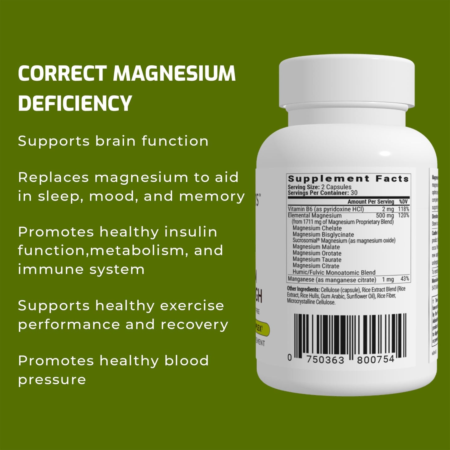 BIOptimizers Magnesium Breakthrough Supplement 4.0 - 7-in-1 Magnesium Complex for Calm, Sleep & Energy