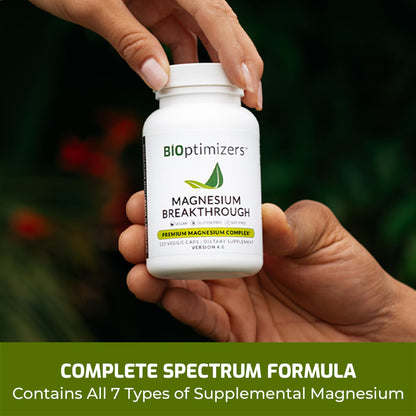 BIOptimizers Magnesium Breakthrough Supplement 4.0 - 7-in-1 Magnesium Complex for Calm, Sleep & Energy
